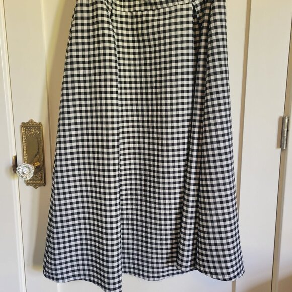 Donating 2/22 NWT [By Anthropologie] One-Shoulder Gingham Midi Dress - Picture 6 of 12